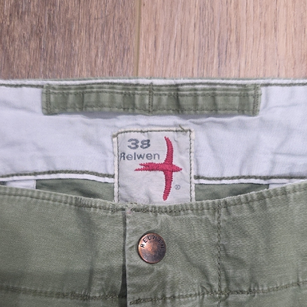 Relwen Men's Size 38 Flyweight Military Green Men's Chino Pants - Picture 2 of 4
